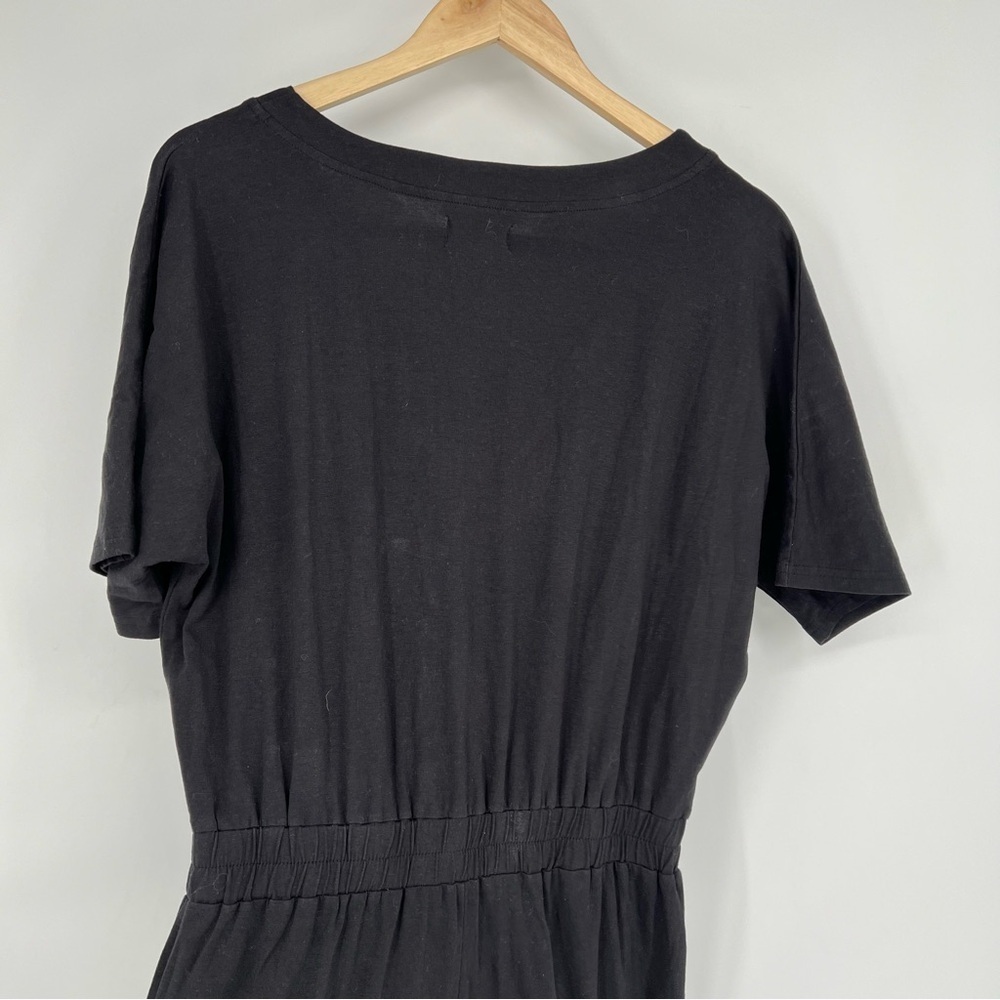 Pact Charlie Jumpsuit in Black‎ Minimalist Preppy Organic Boho Comfy - Picture 7 of 10